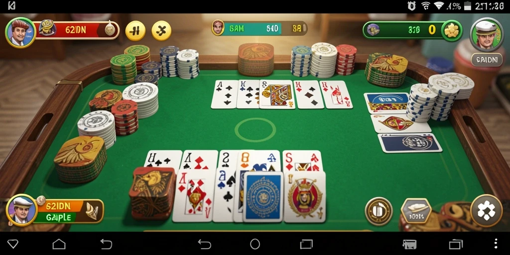 Tampilan gameplay penuh aksi dari 62IDN, mendukung permainan Gaple.