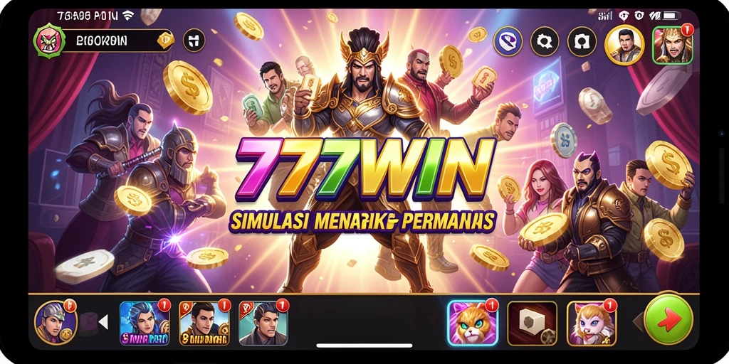 Screenshot gameplay 777WIN menampilkan pengalaman simulasi yang seru dan interaktif.