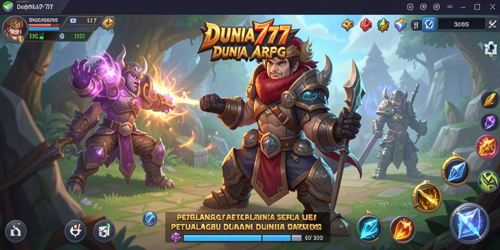 Tampilan gameplay seru dari DUNIA777 dengan aksi ARPG yang mendebarkan.