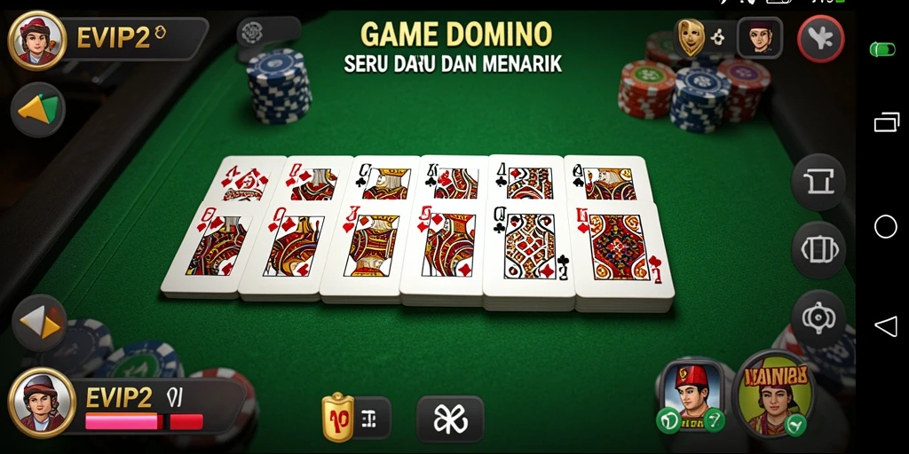 Tampilan menarik dari gameplay Domino di EVIP2.