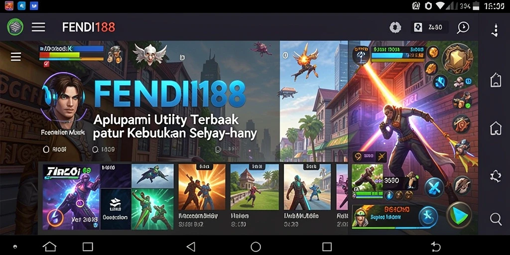 Screenshot utama FENDI188 menampilkan antarmuka yang intuitif dan fitur unggulan.