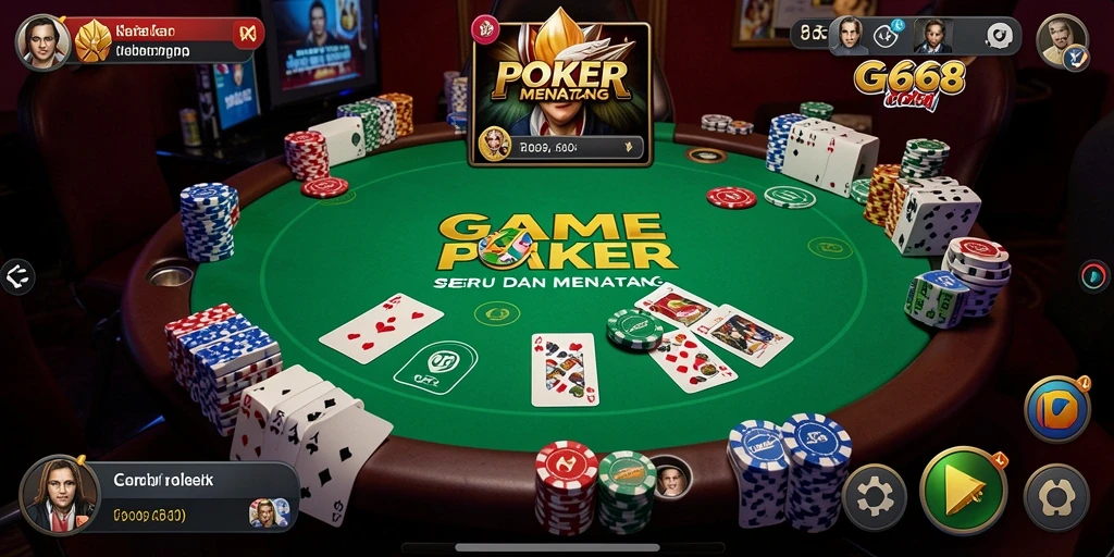 Tampilan gameplay G668 yang menarik dan penuh aksi Poker.