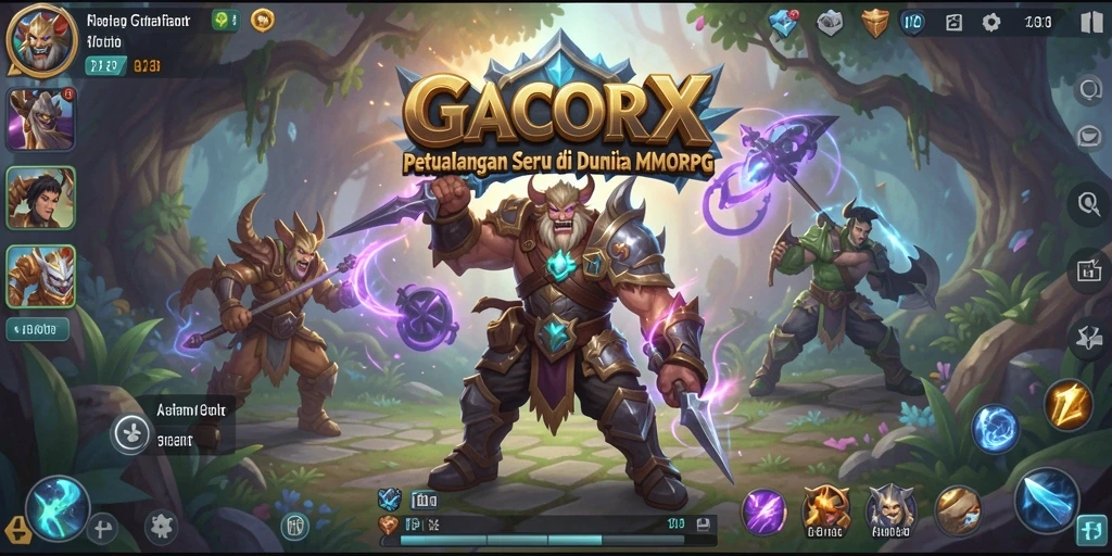 Gameplay seru GACORX di dunia MMORPG yang luas.
