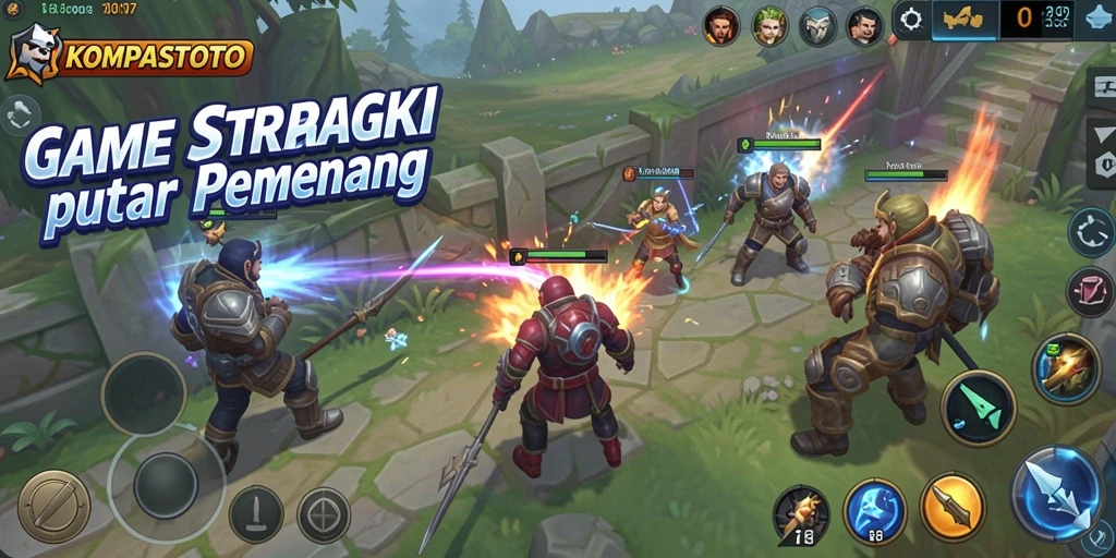 Tampilan gameplay KOMPASTOTO dengan taktik strategi yang mendebarkan.