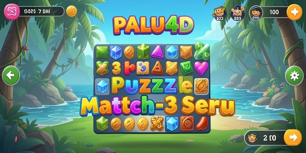Tampilan menarik gameplay Match-3 dalam PALU4D.