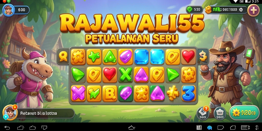 Tampilan gameplay seru dan penuh warna di RAJAWALI55.