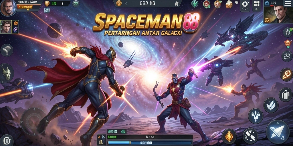 Tampilan gameplay SPACEMAN88 yang mendebarkan dan penuh aksi.