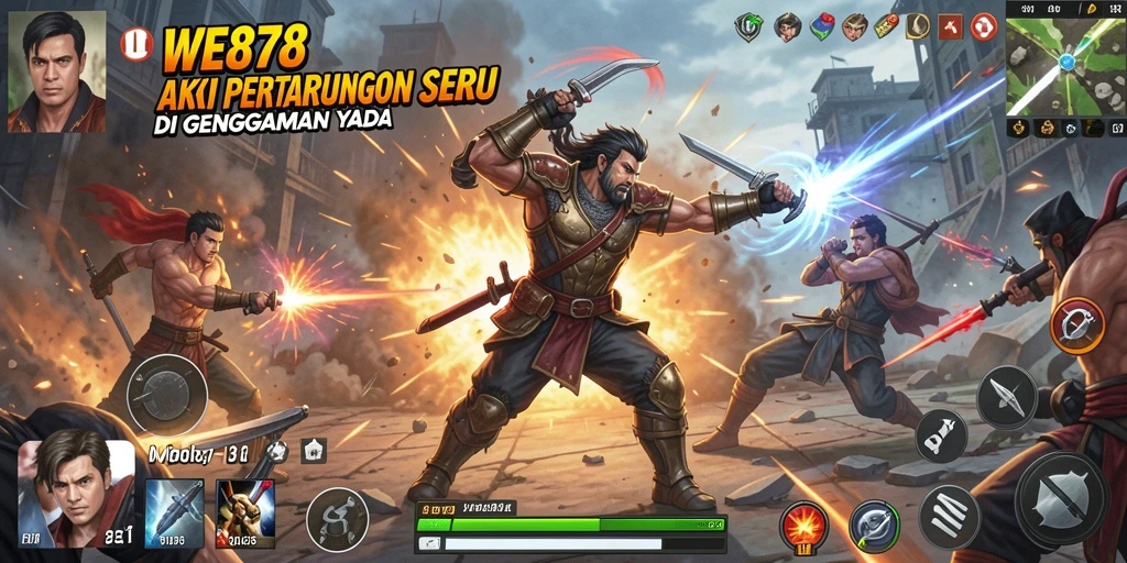 Gameplay seru dari WE878 dengan aksi pertarungan yang mendebarkan.