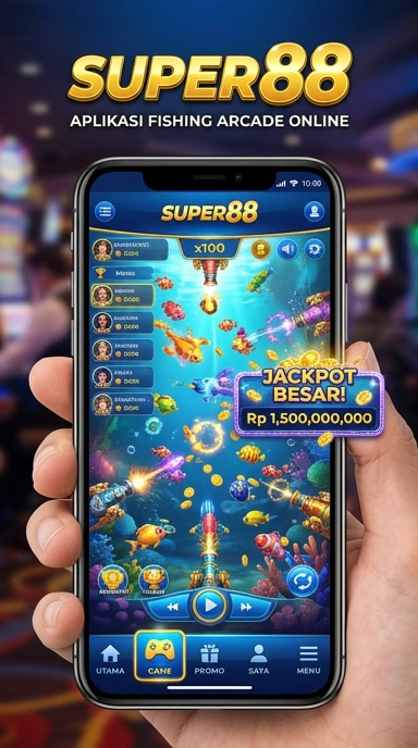 Tampilan antarmuka pengguna aplikasi super88 yang menarik.